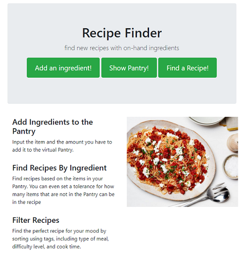 Recipe Finder GUI